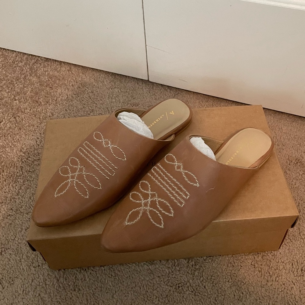 Anthropologie Western Mules (NWT)